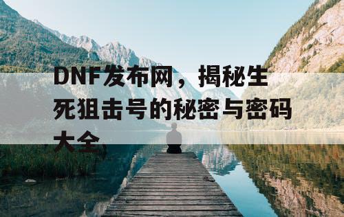 DNF发布网，揭秘生死狙击号的秘密与密码大全