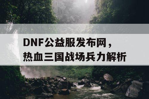 DNF公益服发布网，热血三国战场兵力解析