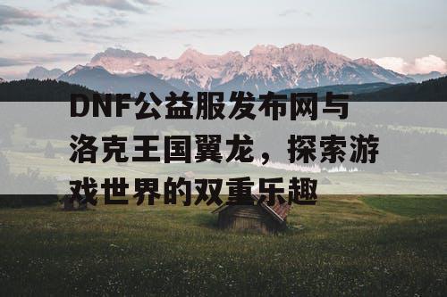 DNF公益服发布网与洛克王国翼龙，探索游戏世界的双重乐趣